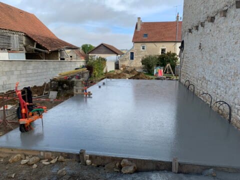 Extension maison - Dalle béton - SARL Rouget Sébastien