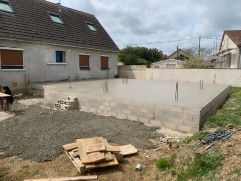 Construction garage double extension maison individuelle - SARL Rouget Sébastien