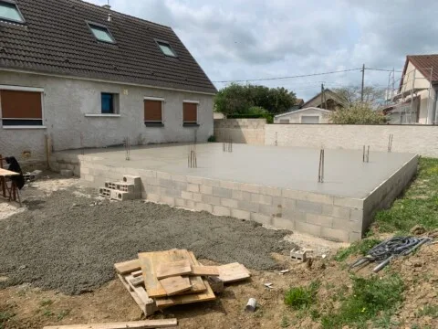 Construction garage double extension maison individuelle - SARL Rouget Sébastien