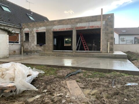 Construction garage double extension maison individuelle - SARL Rouget Sébastien