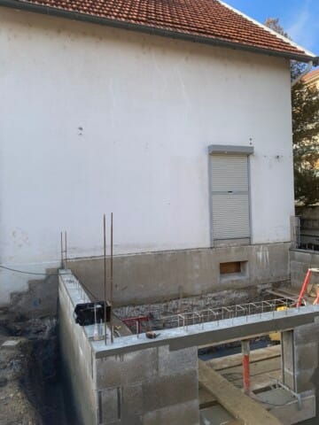 Démolition ancienne terrasse pour création extension habitation sur sous-sol à Dijon, par Maçonnerie Rouget