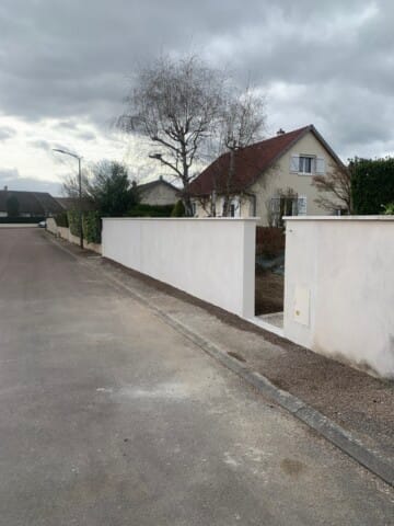 Mur de clôture réalisé par la SARL ROUGET Sébastien